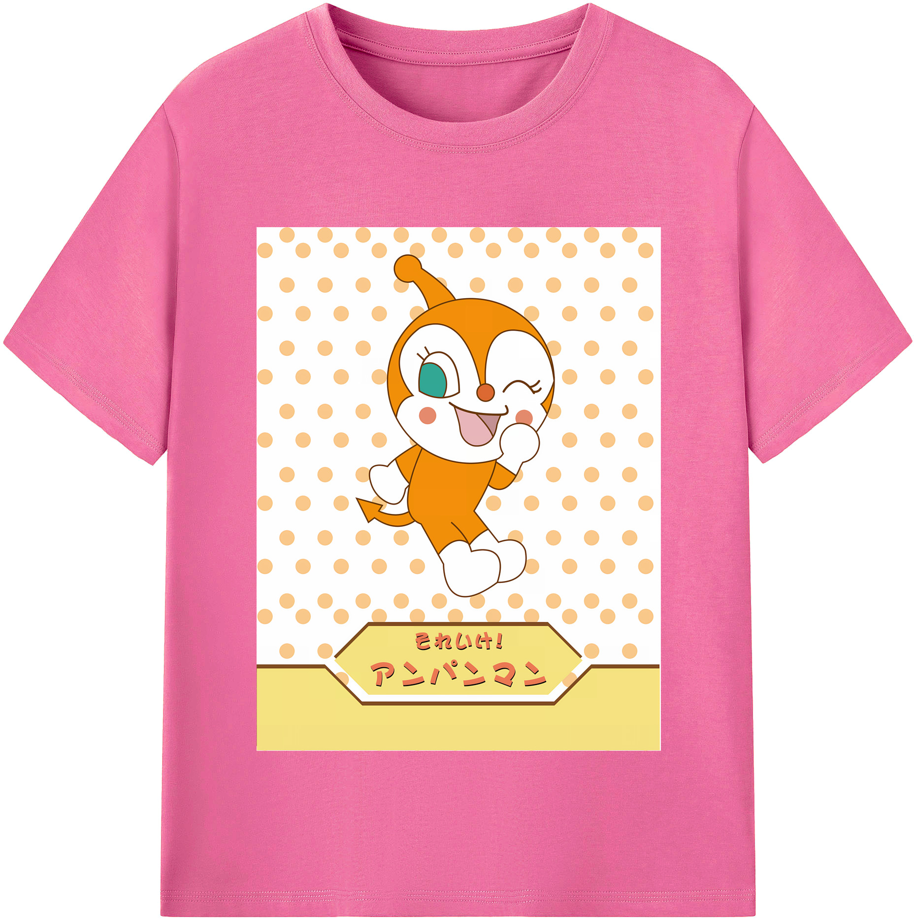（画像用） アンパンマン Anpanman レディースカジュアルプリントTシャツ（綿100％）